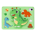 Dinosaur Tablet Case for Huawei MatePad SE 11 / MatePad 11 (2023) / (2021) , Retractable Kickstand Silicone Cover with Shoulder Strap