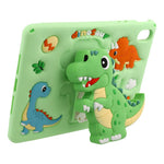 Dinosaur Tablet Case for Huawei MatePad SE 11 / MatePad 11 (2023) / (2021) , Retractable Kickstand Silicone Cover with Shoulder Strap