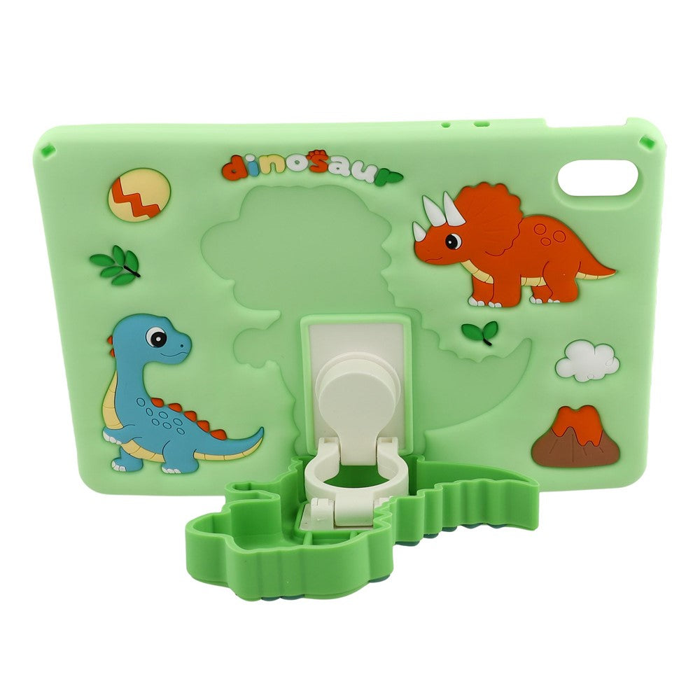 Dinosaur Tablet Case for Huawei MatePad SE 11 / MatePad 11 (2023) / (2021) , Retractable Kickstand Silicone Cover with Shoulder Strap