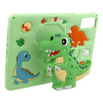 Dinosaur Tablet Case for Xiaomi Redmi Pad 2 11 / Pad SE / Honor Pad X9 / X8a / X8b , Retractable Kickstand Silicone Cover with Shoulder Strap