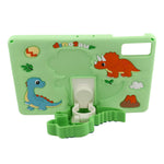 Dinosaur Tablet Cover til Xiaomi Redmi Pad 2 11 / Pad SE / Honor Pad X9 / X8a / X8b, Silikone Cover med Udtrækkelig Stander og Skulderrem