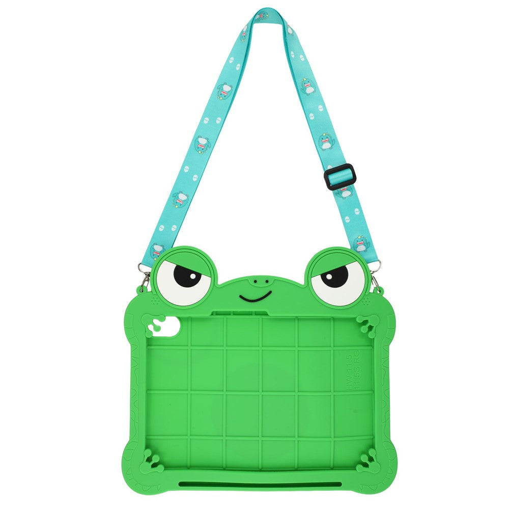 For Huawei MatePad 11.5 2025 / MatePad 11.5 S (2025) Case Rotating Kickstand Cute Frog Design Silicone Tablet Cover with Lanyard