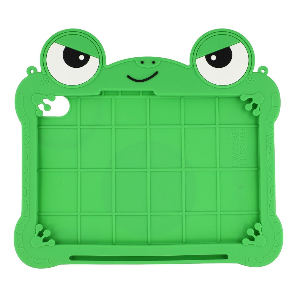 For Huawei MatePad 11.5 2025 / MatePad 11.5 S (2025) Case Rotating Kickstand Cute Frog Design Silicone Tablet Cover with Lanyard