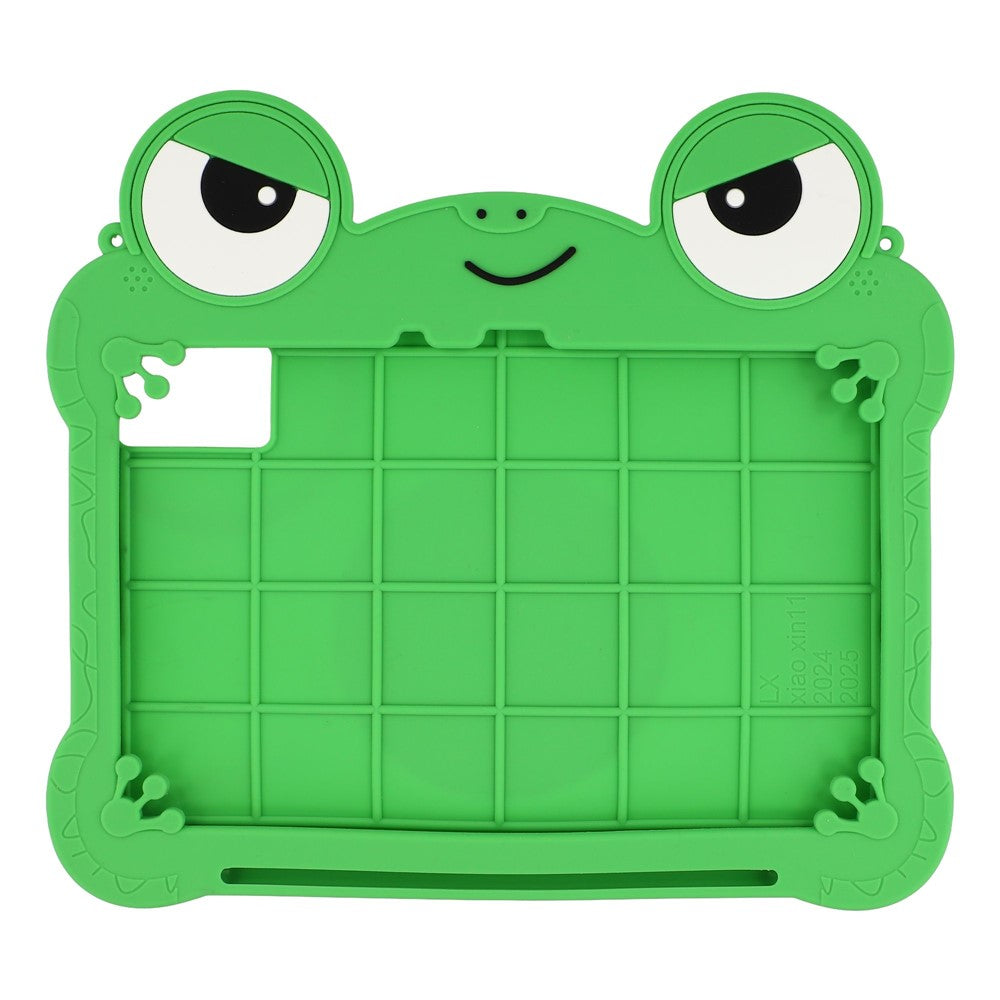 For Lenovo Xiaoxin Pad 11 2025 / 2024 / Tab M11 Case Rotating Kickstand Cute Frog Design Silicone Tablet Cover with Lanyard