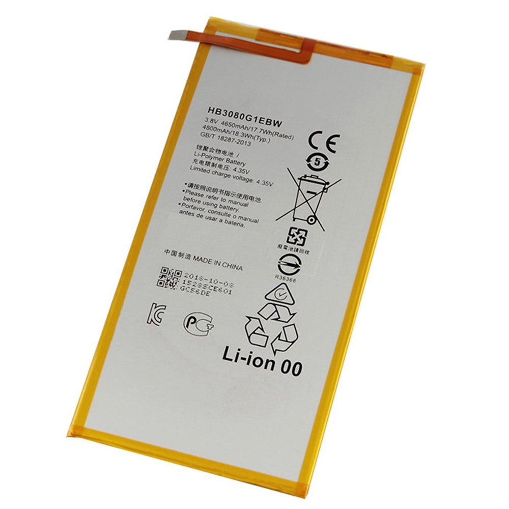 Til Huawei MediaPad M1 8.0 3.8V 4650 mAh genopladeligt Li-ion batteri udskiftningsdel (Kode: HB3080G1EBW) (uden logo)