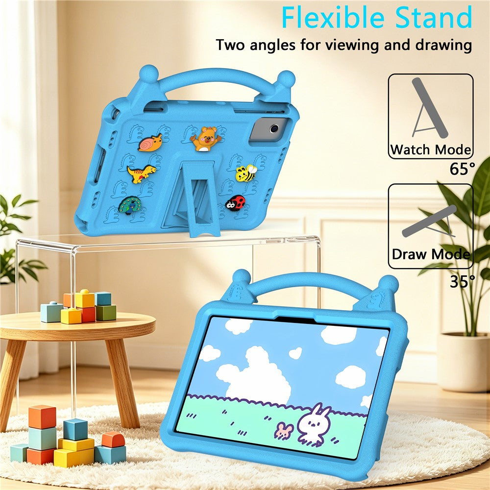Tecknat EVA-surfplattefodral för Xiaomi Pad 6 / Pad 6 Pro / Redmi Pad SE / Redmi Pad 2 11 / Lenovo Tab M11 / Xiaoxin Pad 11 2024 / Idea Tab / Tab K11 Gen 2 / TECNO Megapad SE, Stöd, Barnvänligt, Stötsäkert fodral