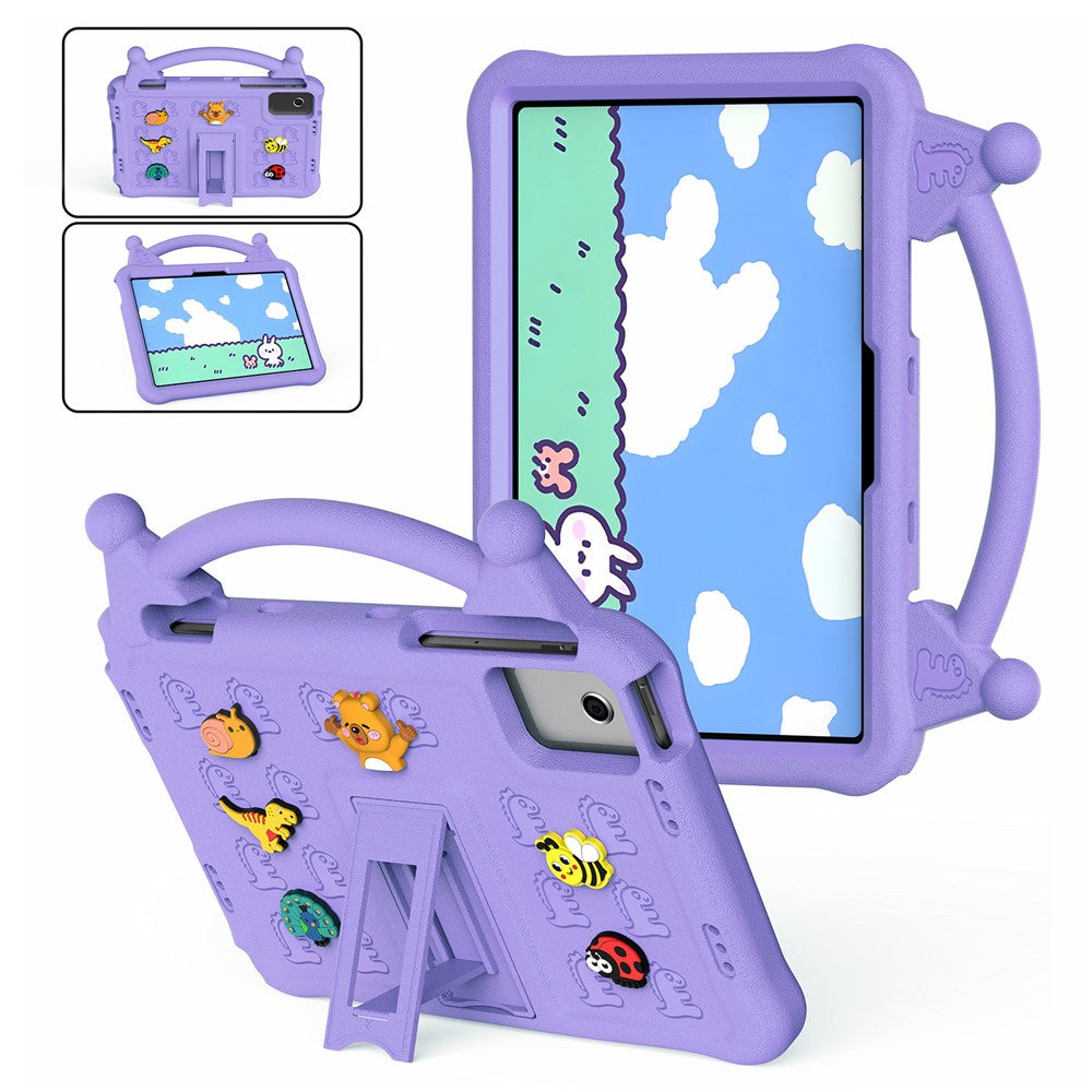 Tecknat EVA-surfplattefodral för Xiaomi Pad 6 / Pad 6 Pro / Redmi Pad SE / Redmi Pad 2 11 / Lenovo Tab M11 / Xiaoxin Pad 11 2024 / Idea Tab / Tab K11 Gen 2 / TECNO Megapad SE, Stöd, Barnvänligt, Stötsäkert fodral