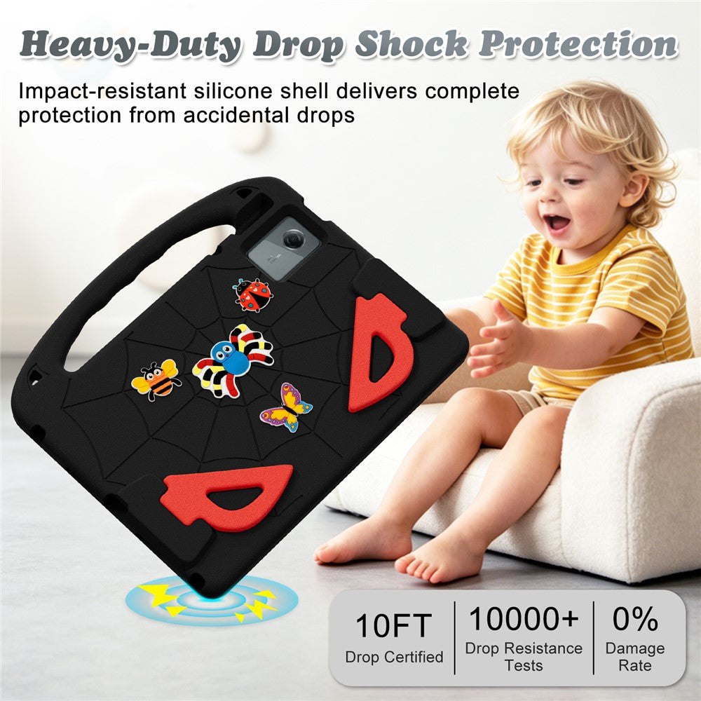 Cartoon Insect Case For Lenovo Tab M11 / Tab K11 Gen 2 / Idea Tab / Xiaoxin Pad 11 2024 , Shockproof EVA Tablet Cover with Handle and Kickstand