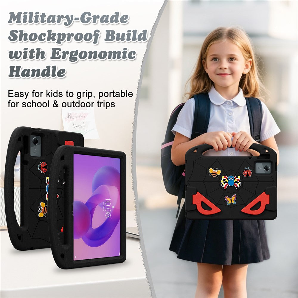Cartoon Insect Case For Lenovo Tab M11 / Tab K11 Gen 2 / Idea Tab / Xiaoxin Pad 11 2024 , Shockproof EVA Tablet Cover with Handle and Kickstand