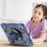 For Samsung Galaxy Tab S11 Case with Kickstand Wrist Strap PC + Silicone Tablet Cover