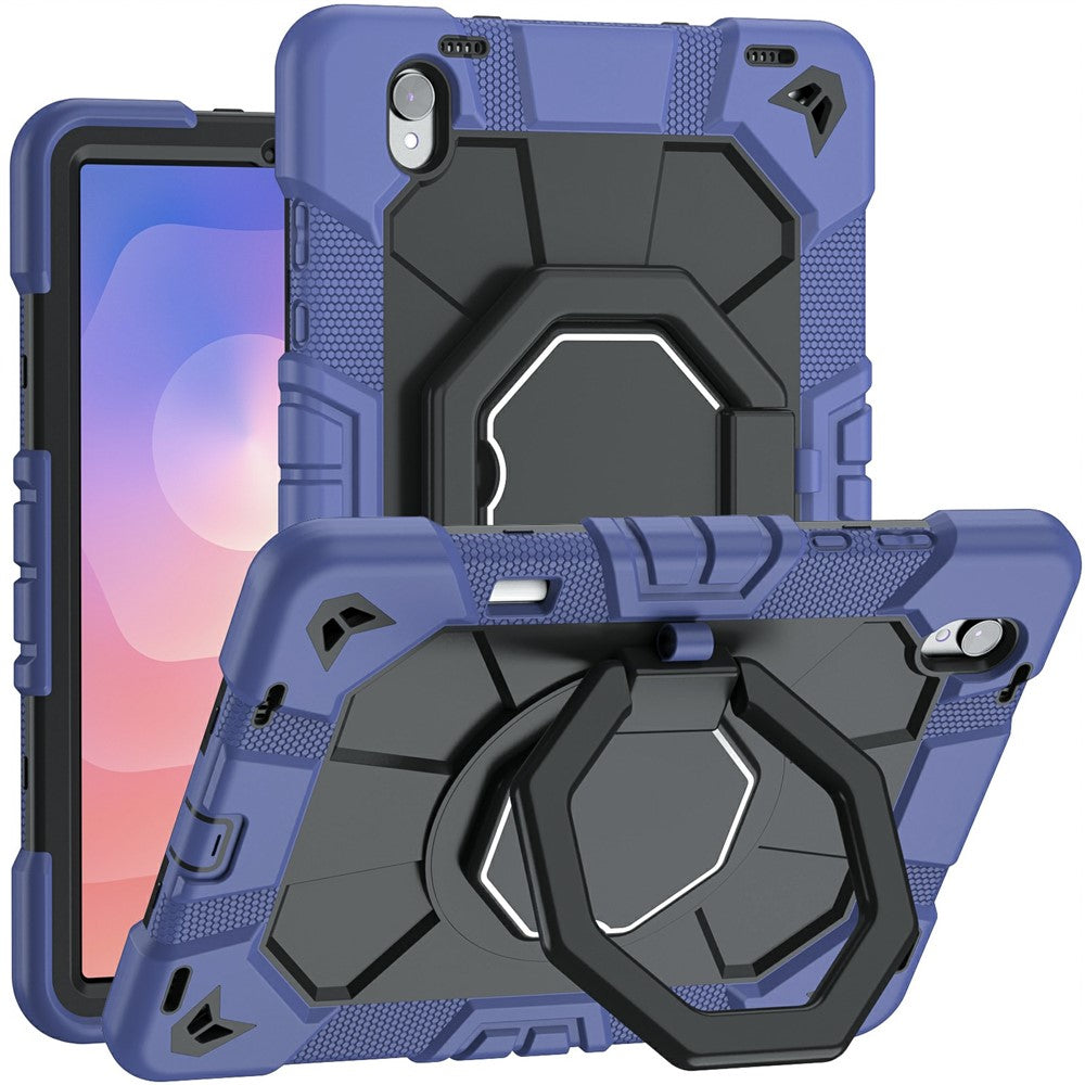For Samsung Galaxy Tab S11 Case with Hand Grip Kickstand PC + Silicone Tablet Cover