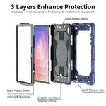 For Samsung Galaxy Tab S11 Case with Hand Grip Kickstand PC + Silicone Tablet Cover