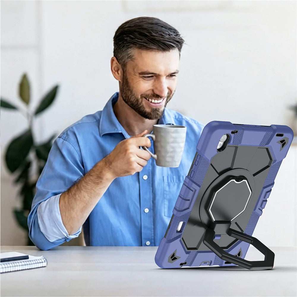 For Samsung Galaxy Tab S11 Case with Hand Grip Kickstand PC + Silicone Tablet Cover