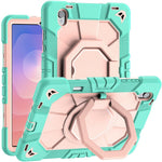 For Samsung Galaxy Tab S11 Case with Hand Grip Kickstand PC + Silicone Tablet Cover