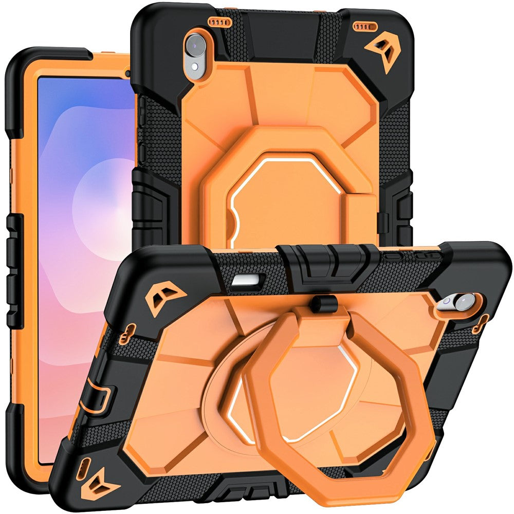 For Samsung Galaxy Tab S11 Case with Hand Grip Kickstand PC + Silicone Tablet Cover