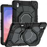 For Samsung Galaxy Tab S11 Case with Hand Grip Kickstand PC + Silicone Tablet Cover