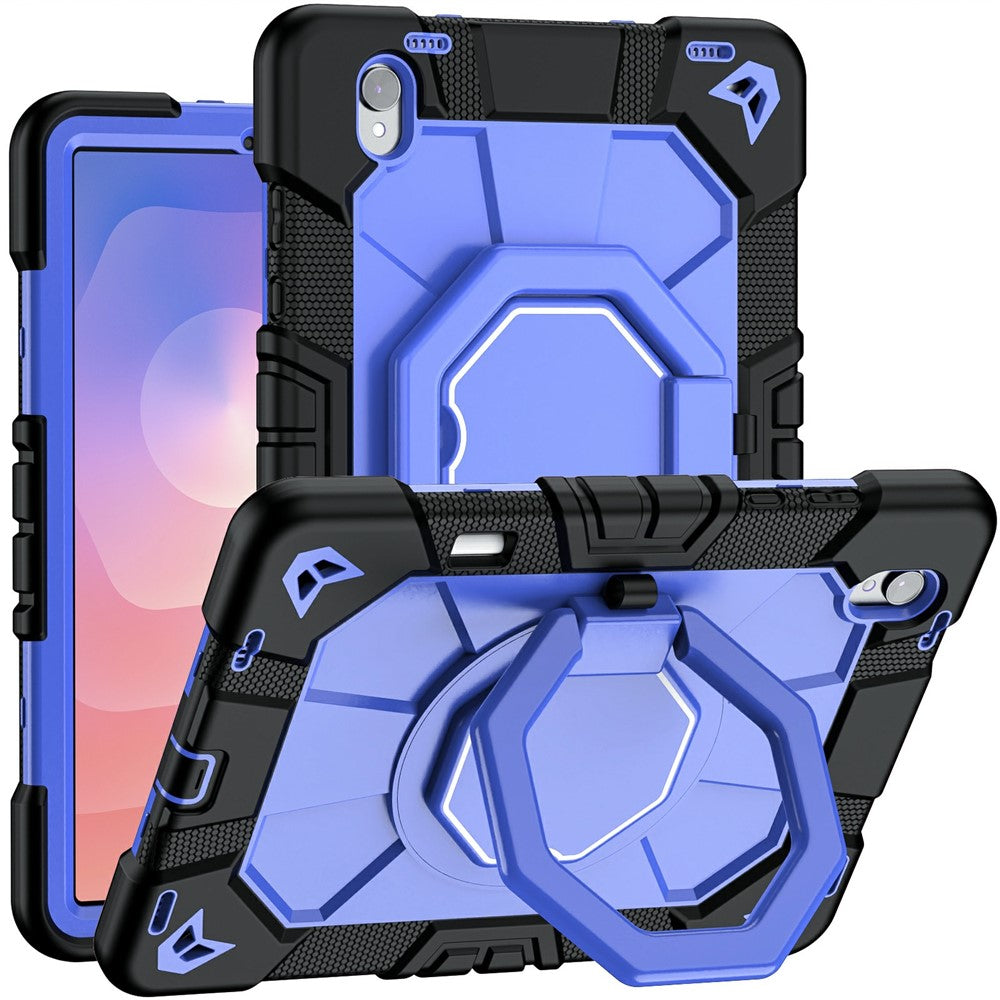 For Samsung Galaxy Tab S11 Case with Hand Grip Kickstand PC + Silicone Tablet Cover
