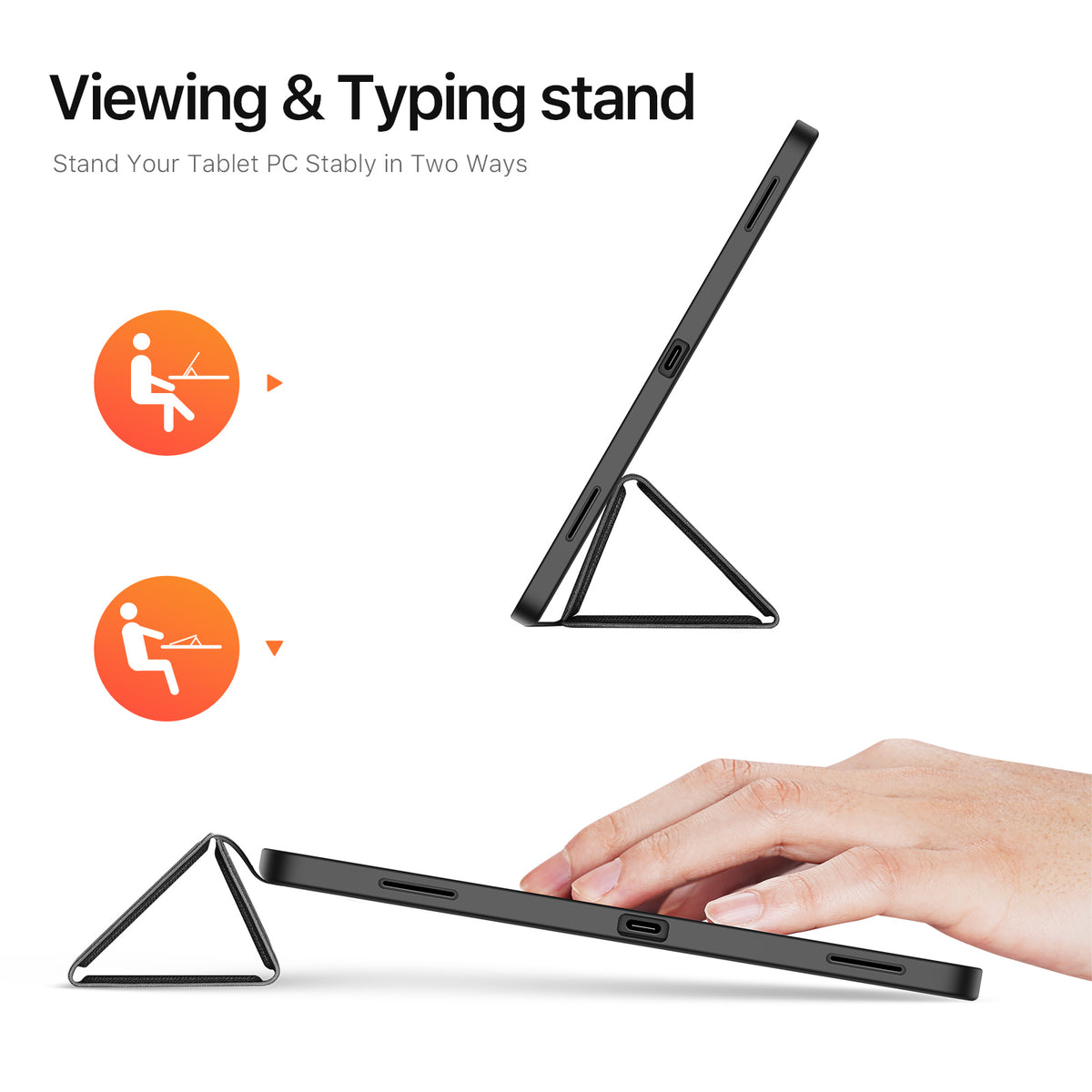 DUX DUCIS for Samsung Galaxy Tab S12+ Case  Domo Series Tri-fold Stand PU Leather Tablet Cover