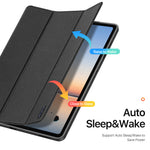 DUX DUCIS for Samsung Galaxy Tab S12+ Case  Domo Series Tri-fold Stand PU Leather Tablet Cover