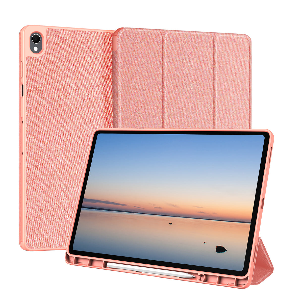 DUX DUCIS for Samsung Galaxy Tab S12+ Case  Domo Series Tri-fold Stand PU Leather Tablet Cover