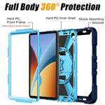 Tablet Case for Xiaomi Redmi Pad 2 SE / Pad 2 9.7 / Poco Pad C1 Kickstand PC + Silicone Shockproof Cover with Hand Strap / Shoulder Strap