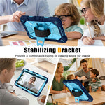 Tablet Case for Xiaomi Redmi Pad 2 SE / Pad 2 9.7 / Poco Pad C1 Kickstand PC + Silicone Shockproof Cover with Hand Strap / Shoulder Strap