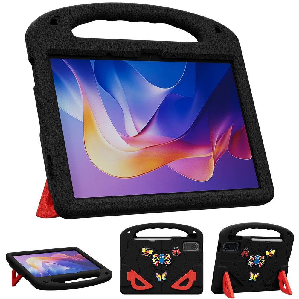 For Xiaomi Redmi Pad SE / Pad 2 11 Case Cartoon Insect Shockproof EVA Tablet Cover with Handle and Kickstand