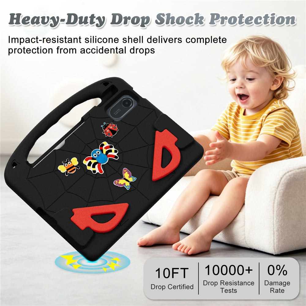 For Xiaomi Redmi Pad SE / Pad 2 11 Case Cartoon Insect Shockproof EVA Tablet Cover with Handle and Kickstand