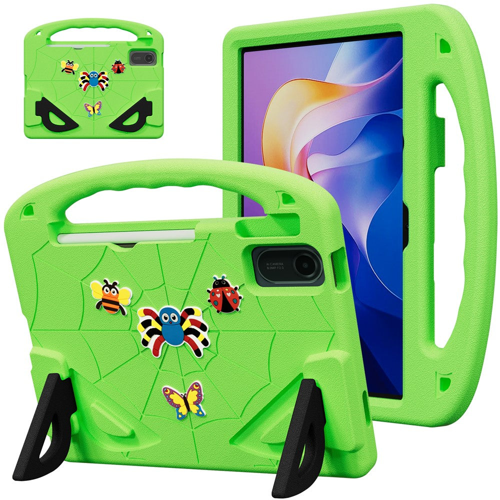 For Xiaomi Redmi Pad SE / Pad 2 11 Case Cartoon Insect Shockproof EVA Tablet Cover with Handle and Kickstand