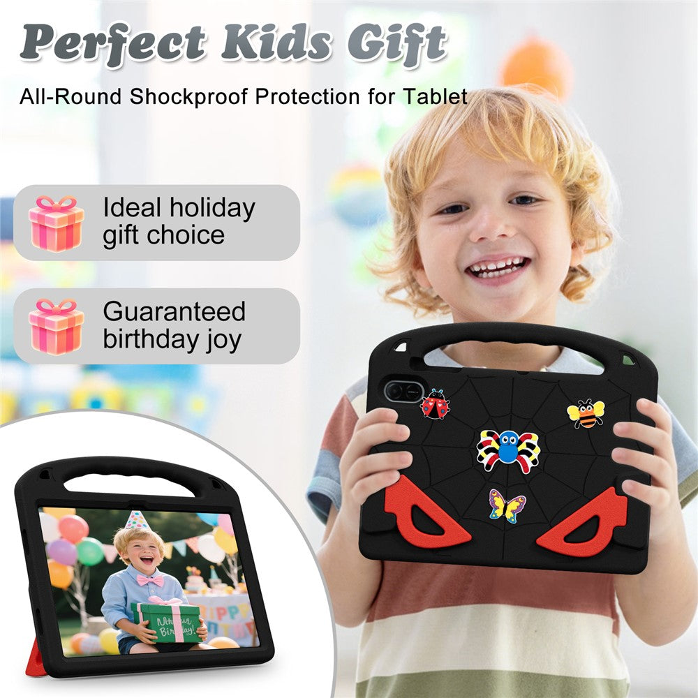 For Honor Pad X9 / Pad X8a / Pad X8b Case Cartoon Insect Shockproof EVA Tablet Cover with Handle and Kickstand
