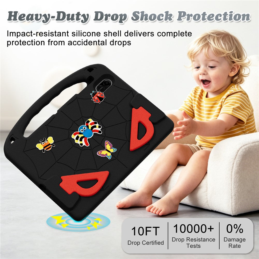 For Honor Pad X9 / Pad X8a / Pad X8b Case Cartoon Insect Shockproof EVA Tablet Cover with Handle and Kickstand