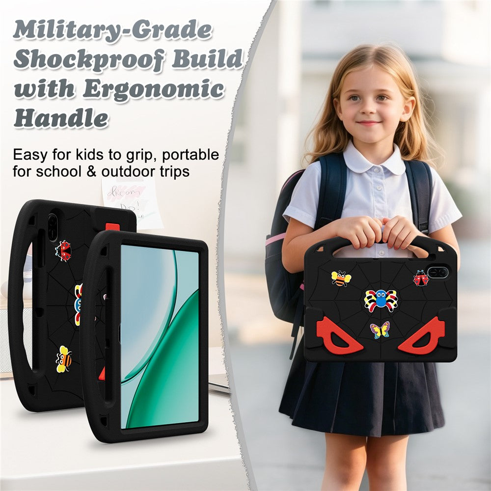 For Honor Pad X9 / Pad X8a / Pad X8b Case Cartoon Insect Shockproof EVA Tablet Cover with Handle and Kickstand