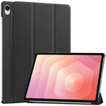 For Samsung Galaxy Tab S12+ PU Leather Tablet Case Anti-drop Tri-Fold Stand Slim Protective Cover