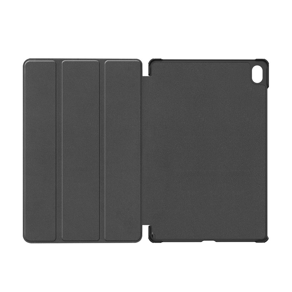 For Samsung Galaxy Tab S12+ PU Leather Tablet Case Anti-drop Tri-Fold Stand Slim Protective Cover