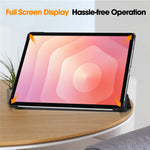 For Samsung Galaxy Tab S12+ PU Leather Tablet Case Anti-drop Tri-Fold Stand Slim Protective Cover