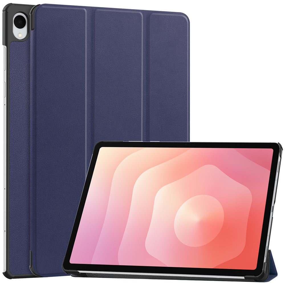 For Samsung Galaxy Tab S12+ PU Leather Tablet Case Anti-drop Tri-Fold Stand Slim Protective Cover