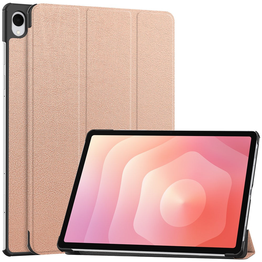 For Samsung Galaxy Tab S12+ PU Leather Tablet Case Anti-drop Tri-Fold Stand Slim Protective Cover