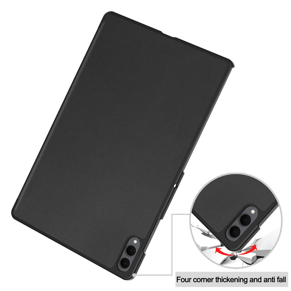 For Samsung Galaxy Tab S12 Ultra PU Leather Tablet Case Anti-drop Tri-Fold Stand Slim Protective Cover