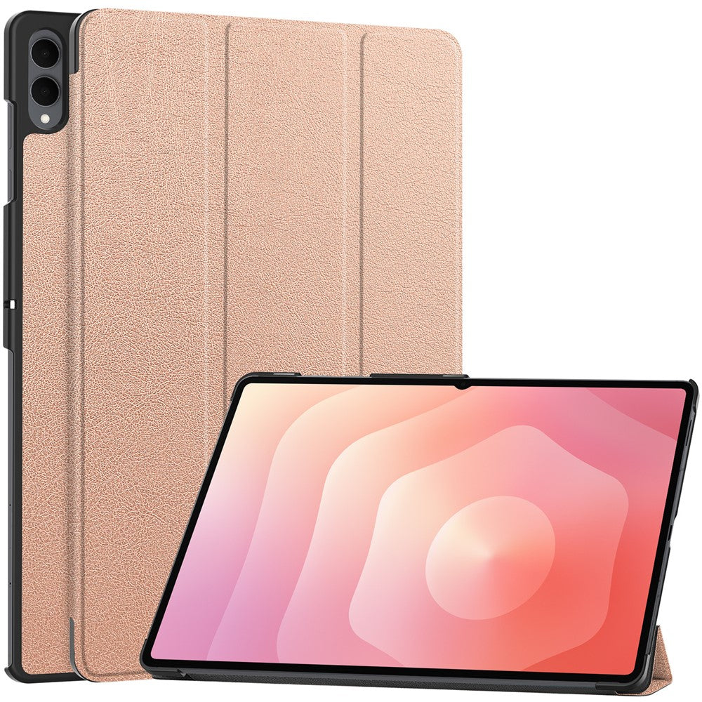 For Samsung Galaxy Tab S12 Ultra PU Leather Tablet Case Anti-drop Tri-Fold Stand Slim Protective Cover