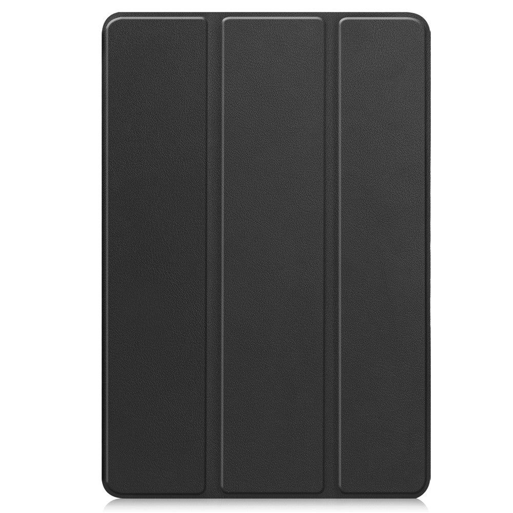 For Samsung Galaxy Tab S12 Ultra Tri-Fold Stand Tablet Case Four Corner Anti-drop PU Leather Protective Cover with Pen Slot