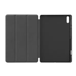 For Samsung Galaxy Tab S12 Ultra Tri-Fold Stand Tablet Case Four Corner Anti-drop PU Leather Protective Cover with Pen Slot