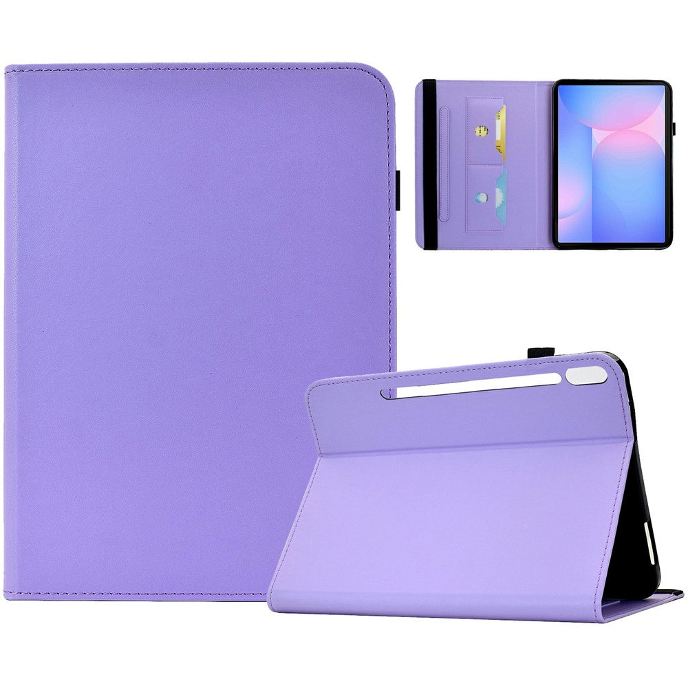 Til Samsung Galaxy Tab S10 FE+ Cover Enfarget PU-læder Kortholder Stativ Tabletcover