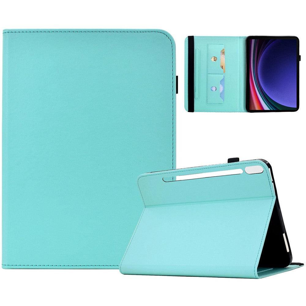 PU Leather Case for Samsung Galaxy Tab S10 Lite / Tab S10 FE / Tab S9 FE / Tab S9 Solid Color Card Holder Stand Tablet Cover