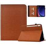 PU Leather Case for Samsung Galaxy Tab S10 Lite / Tab S10 FE / Tab S9 FE / Tab S9 Solid Color Card Holder Stand Tablet Cover