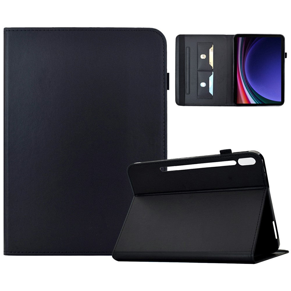 PU Leather Case for Samsung Galaxy Tab S10 Lite / Tab S10 FE / Tab S9 FE / Tab S9 Solid Color Card Holder Stand Tablet Cover
