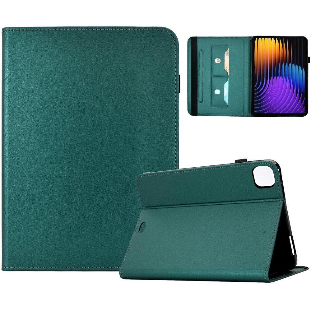 PU Leather Case for Xiaomi Pad 8 / Pad 8 Pro / Pad 7 / Pad 7 Pro Solid Color Card Holder Stand Tablet Cover