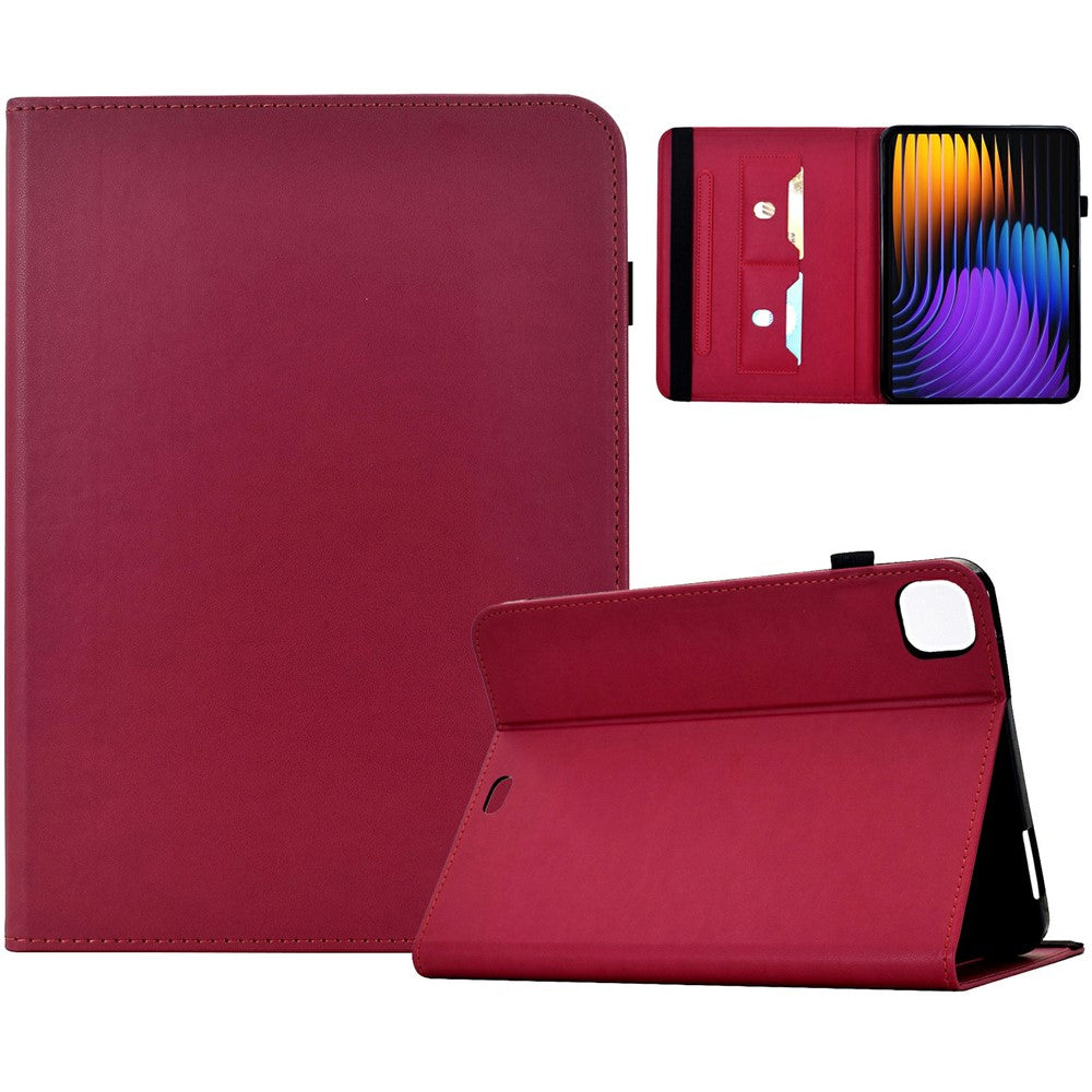 PU Leather Case for Xiaomi Pad 8 / Pad 8 Pro / Pad 7 / Pad 7 Pro Solid Color Card Holder Stand Tablet Cover