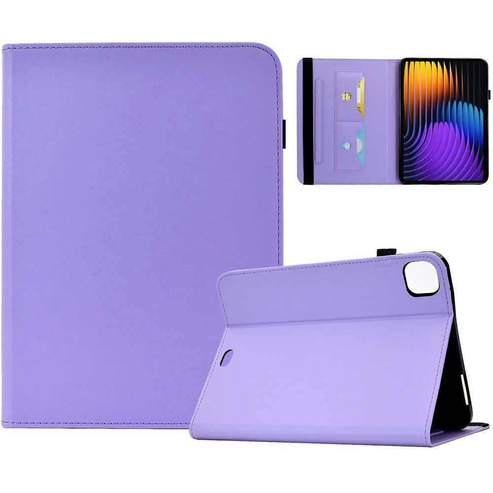 PU Leather Case for Xiaomi Pad 8 / Pad 8 Pro / Pad 7 / Pad 7 Pro Solid Color Card Holder Stand Tablet Cover