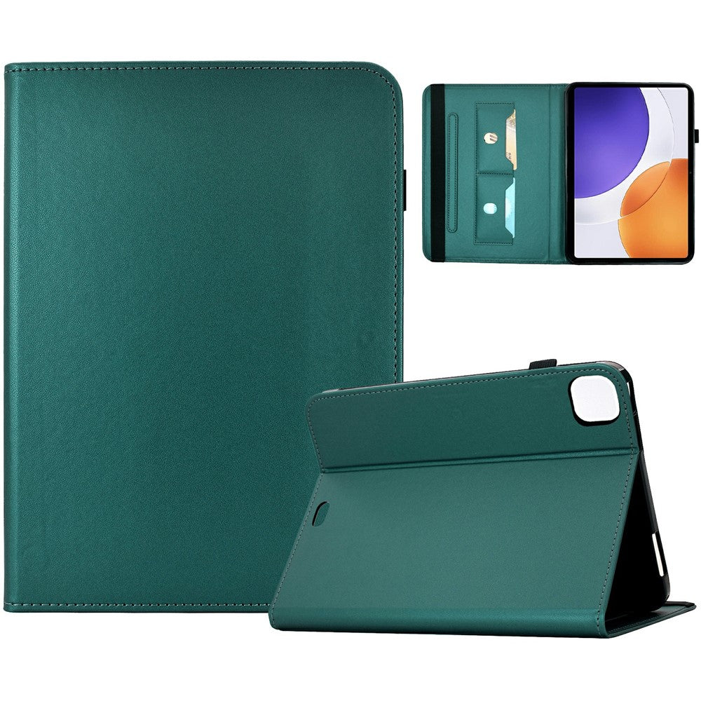 For Xiaomi Pad 7S Pro 12.5 Case Solid Color PU Leather Card Holder Stand Tablet Cover