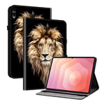 Til Samsung Galaxy Tab S12+ Læderetui Mønstret Printet Stand Tabletcover med Kortlommer